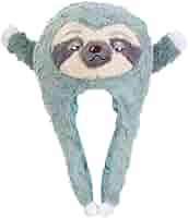 Amazon.co.jp: 帽子 グリーン 暖かい ぬいぐるみ ナマケモノ